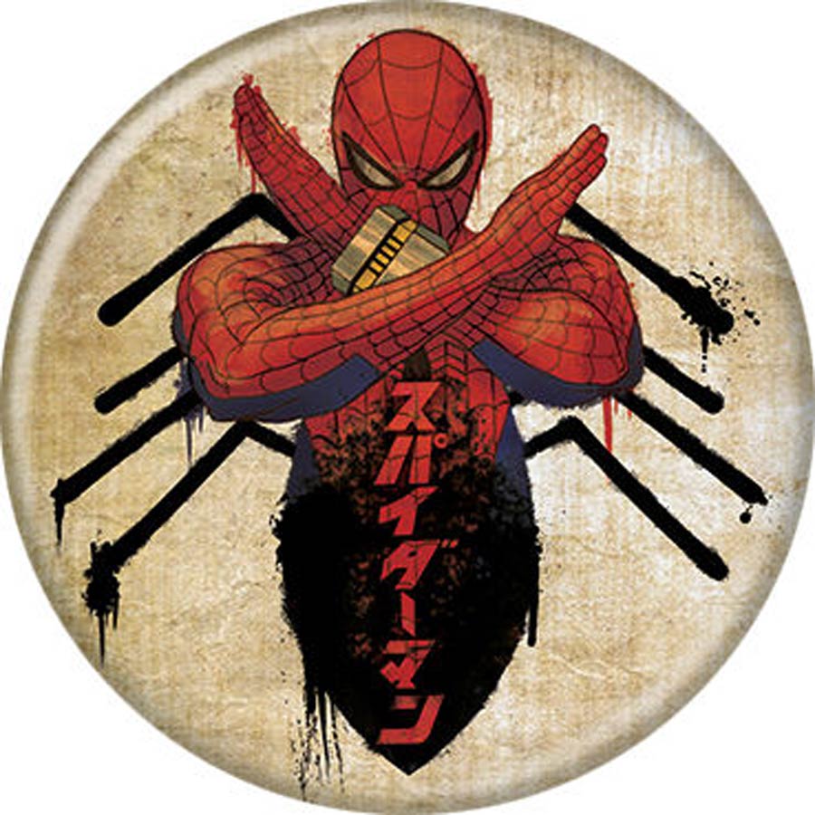 Spider-Man Japanese 1.25-inch Button - Spider Body (87585)