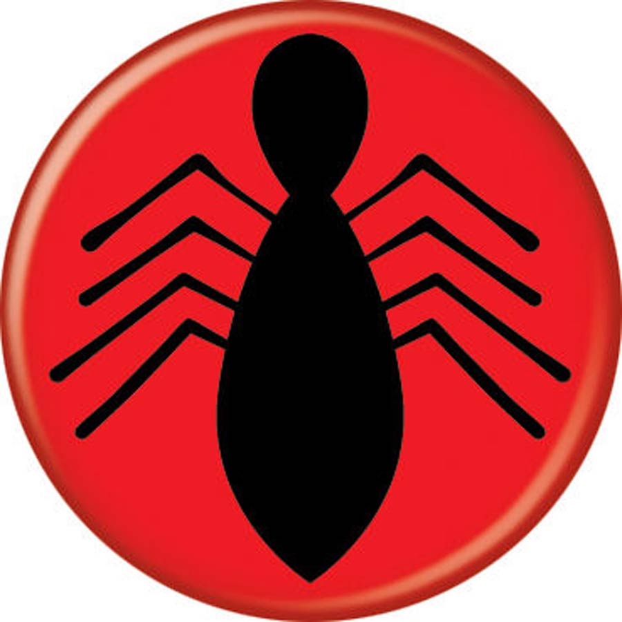 Spider-Man Japanese 1.25-inch Button - Black Emblem On Red (87589)