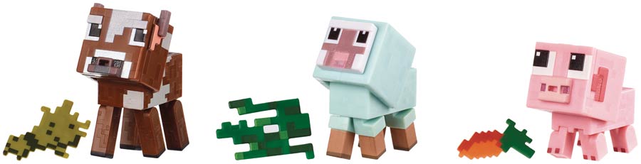 Minecraft Comic Mode Baby Animal 3-Pack Action Figure