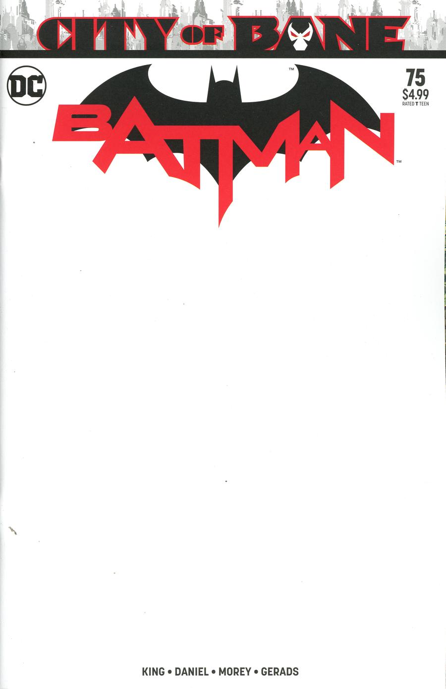 Batman Vol 3 #75 Cover C Variant Blank Cover (Year Of The Villain The Offer Tie-In)