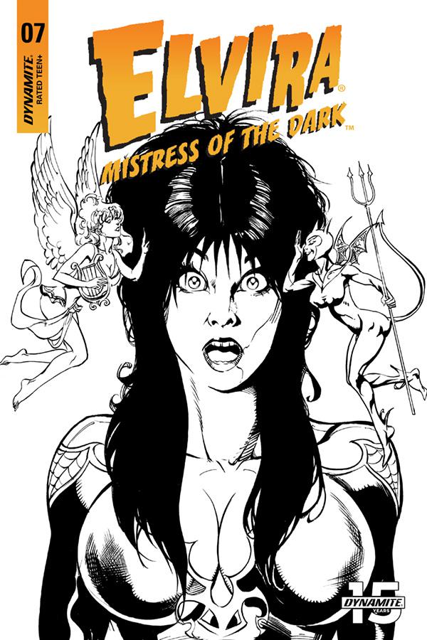 Elvira Mistress Of The Dark Vol 2 #7 Cover G Incentive Roberto Castro Black & White Variant Cover