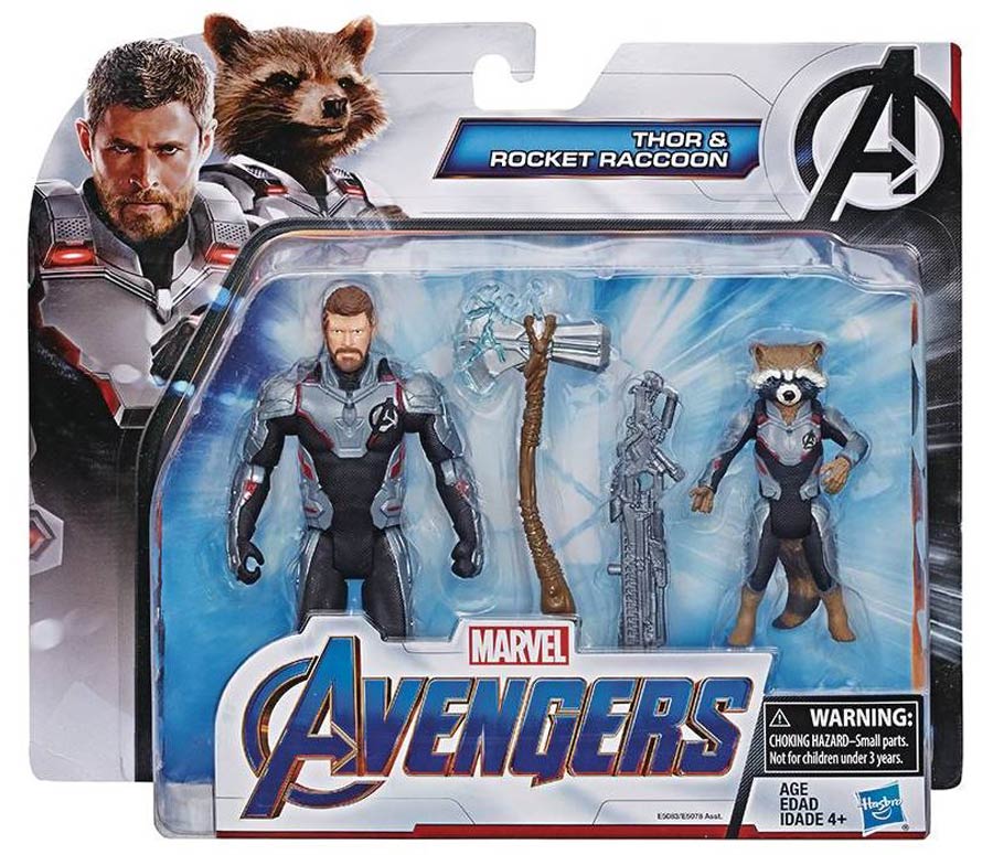 Avengers Endgame 6-Inch Action Figure Team Pack Assortment 201902 - Thor & Rocket Raccoon