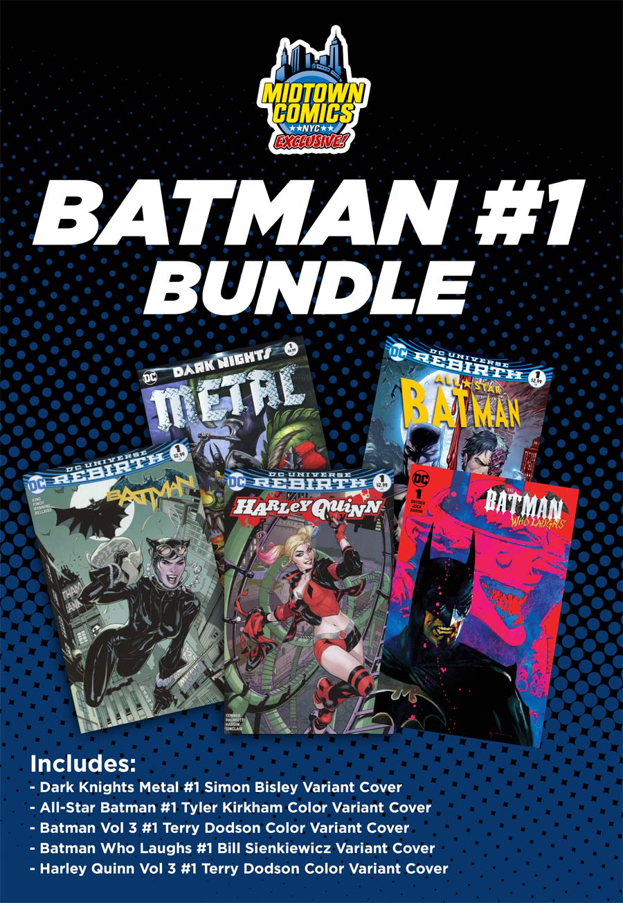 Midtown Comics Exclusive Cover DC Batman #1s Bundle