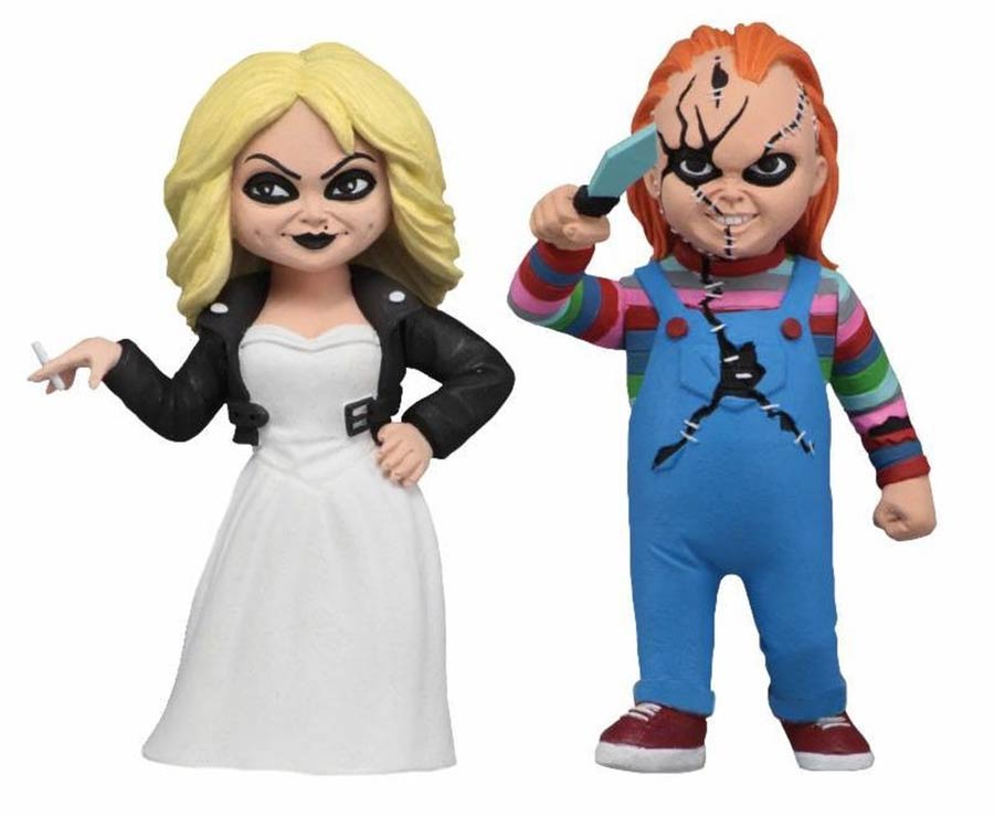 Toony Terrors Bride Of Chucky Chucky And Tiffany 2-Pack 6-Inch Action Figure