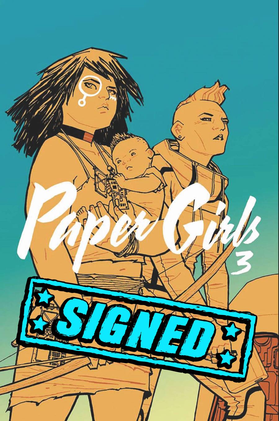 Paper Girls Vol 3 TP Signed By Brian K Vaughan & Cliff Chiang