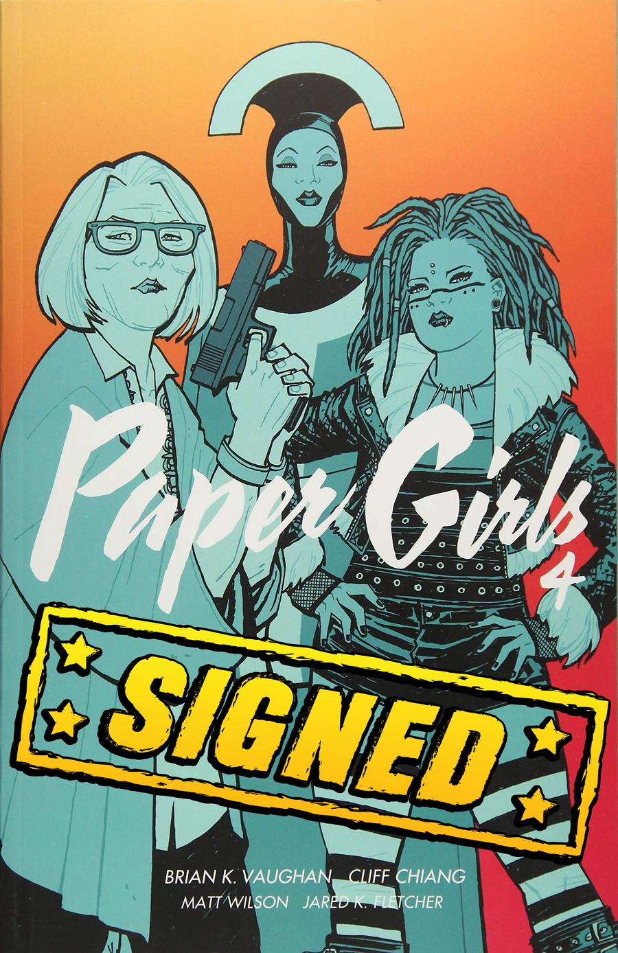 Paper Girls Vol 4 TP Signed By Brian K Vaughan & Cliff Chiang
