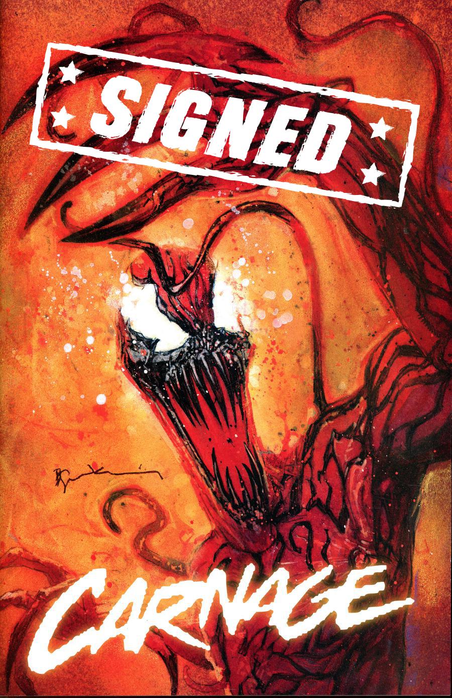 Web Of Venom Carnage Born #1  Midtown Exclusive Bill Sienkiewicz Variant Cover Signed By Donny Cates