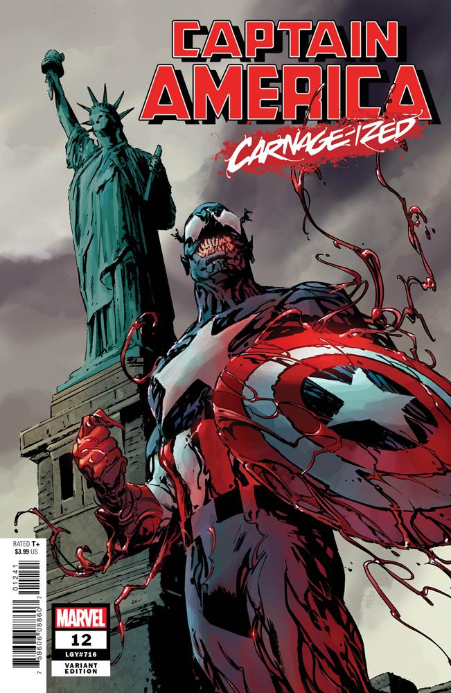 Captain America Vol 9 #12 Cover B Variant Butch Guice Carnage-Ized Cover