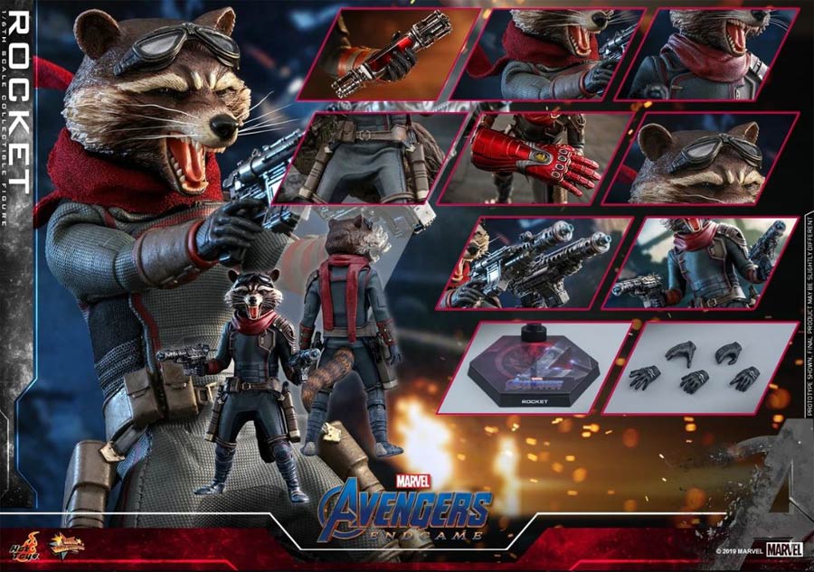 Avengers Endgame Rocket Raccoon Sixth Scale Figure