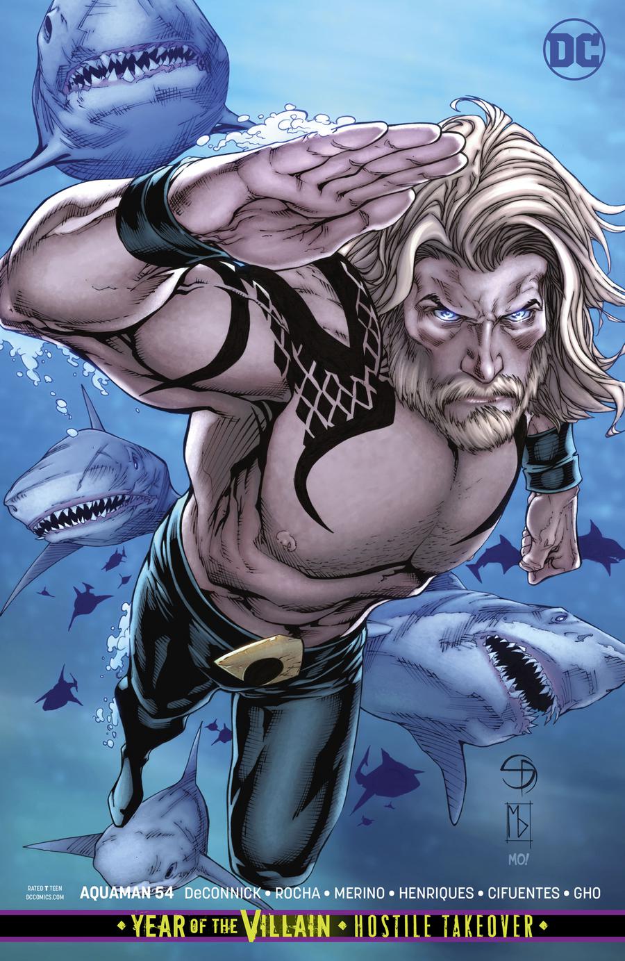 Aquaman Vol 6 #54 Cover B Variant Shane Davis & Michelle Delecki Card Stock Cover (Year Of The Villain Hostile Takeover Tie-In)