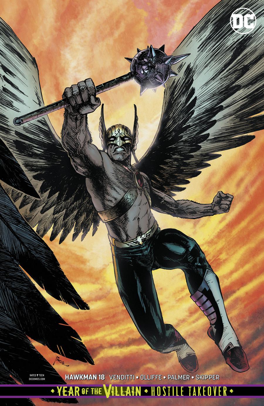 Hawkman Vol 5 #18 Cover B Variant Richard Pace Cover (Year Of The Villain Hostile Takeover Tie-In)