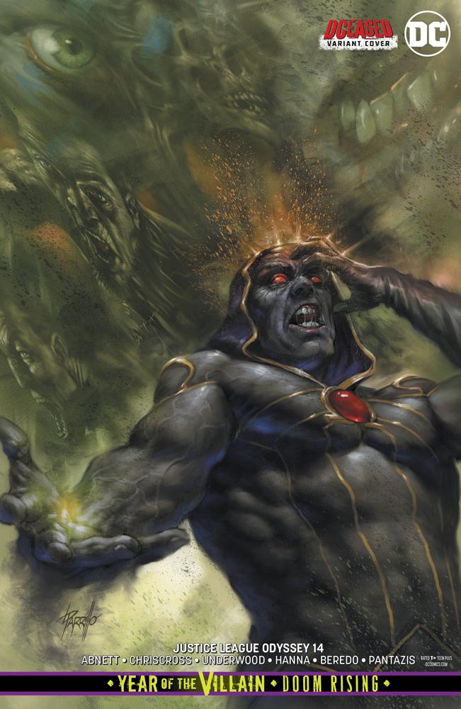 Justice League Odyssey #14 Cover B Variant Lucio Parillo DCeased Cover (Year Of The Villain Doom Rising Tie-In)