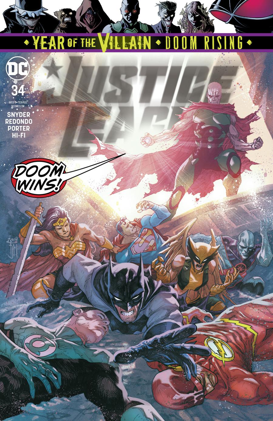 Justice League Vol 4 #34 Cover A Regular Francis Manapul Cover (Year Of The Villain Doom Rising Tie-In)