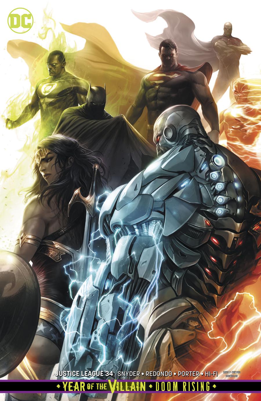 Justice League Vol 4 #34 Cover B Variant Francesco Mattina Card Stock Cover (Year Of The Villain Doom Rising Tie-In)