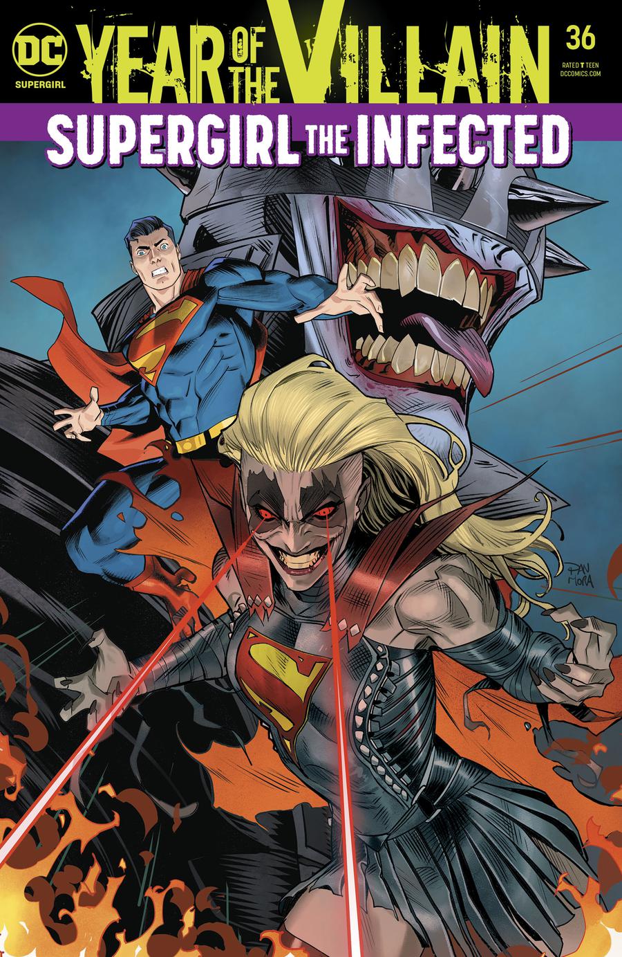 Supergirl Vol 7 #36 Cover A Regular Dan Mora Acetate Cover (Year Of The Villain Hostile Takeover Tie-In)