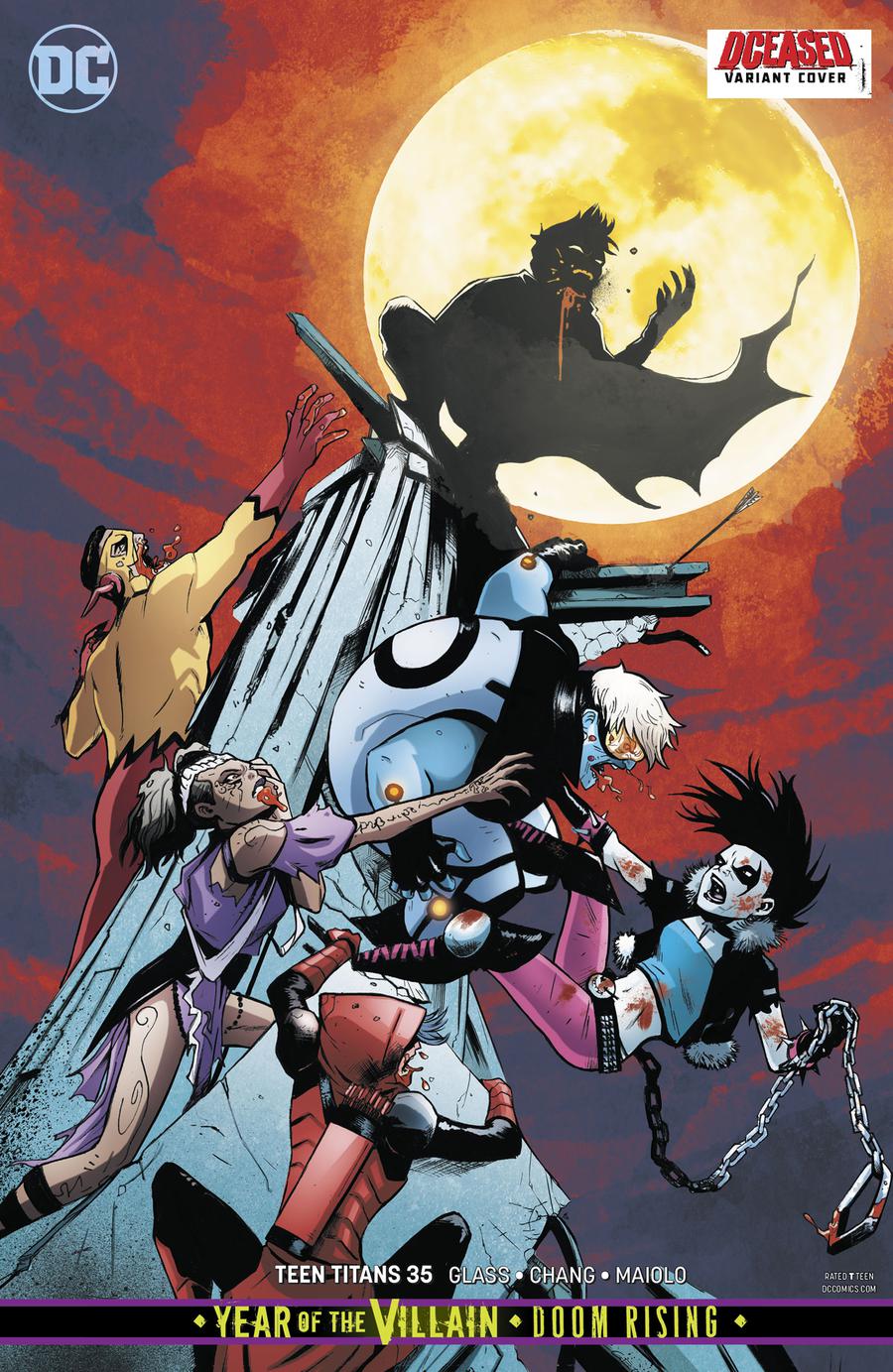 Teen Titans Vol 6 #35 Cover B Variant Lee Garbett DCeased Cover (Year Of The Villain Doom Rising Tie-In)