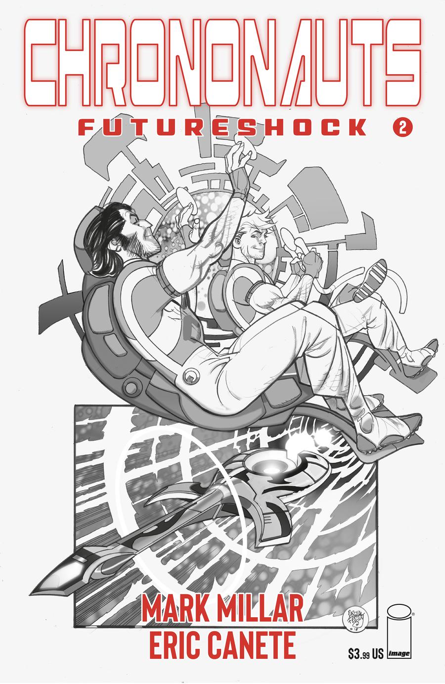 Chrononauts Futureshock #2 Cover B Variant Pasqual Ferry Black & White Cover