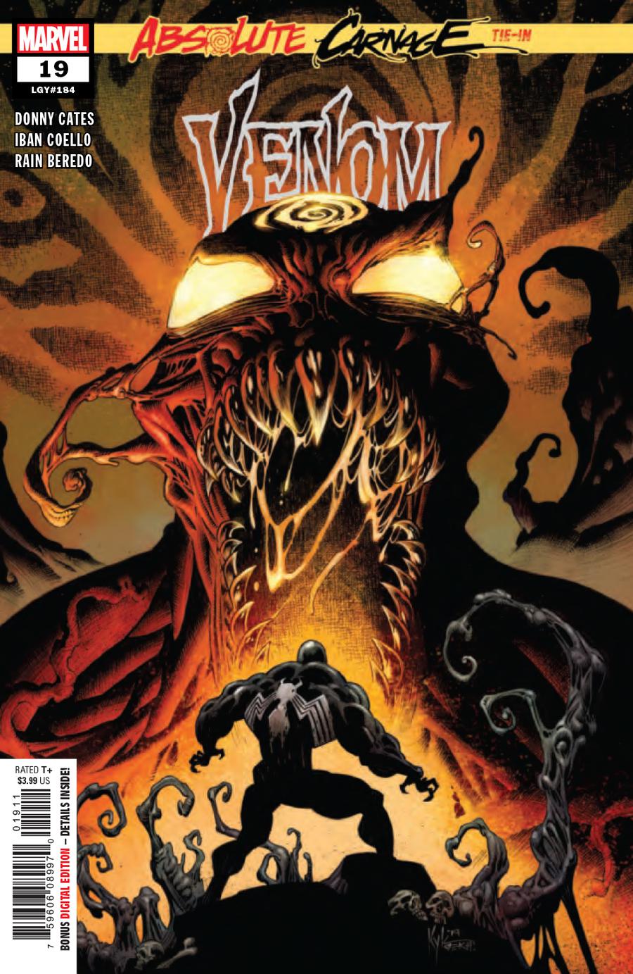 Venom Vol 4 #19 Cover A 1st Ptg Regular Kyle Hotz Cover (Absolute Carnage Tie-In)