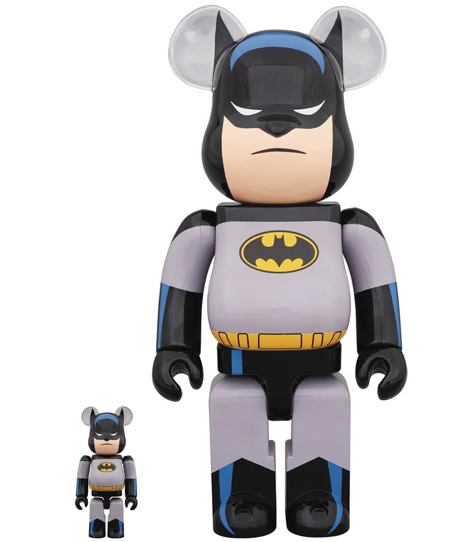 Batman The Animated Series Batman 100 Percent & 400 Percent 2-Pack Bearbrick