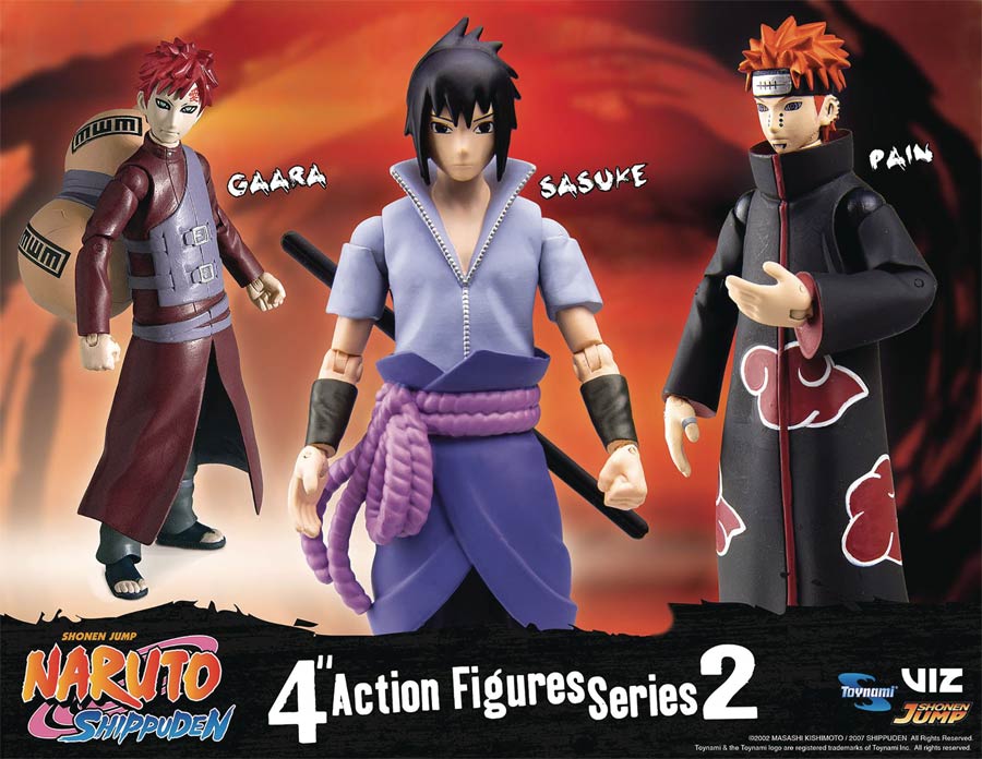 Naruto Shippuden 4-Inch Poseable Action Figure Series 2 Assortment Case