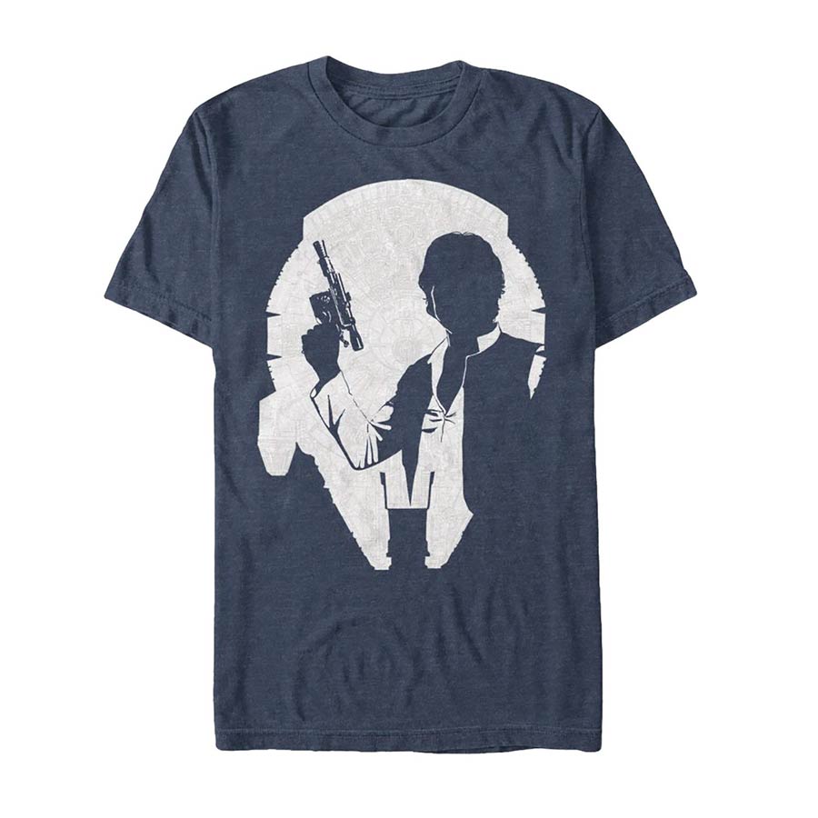 Star Wars Han Solo Silhouette Navy Blue T-Shirt Large
