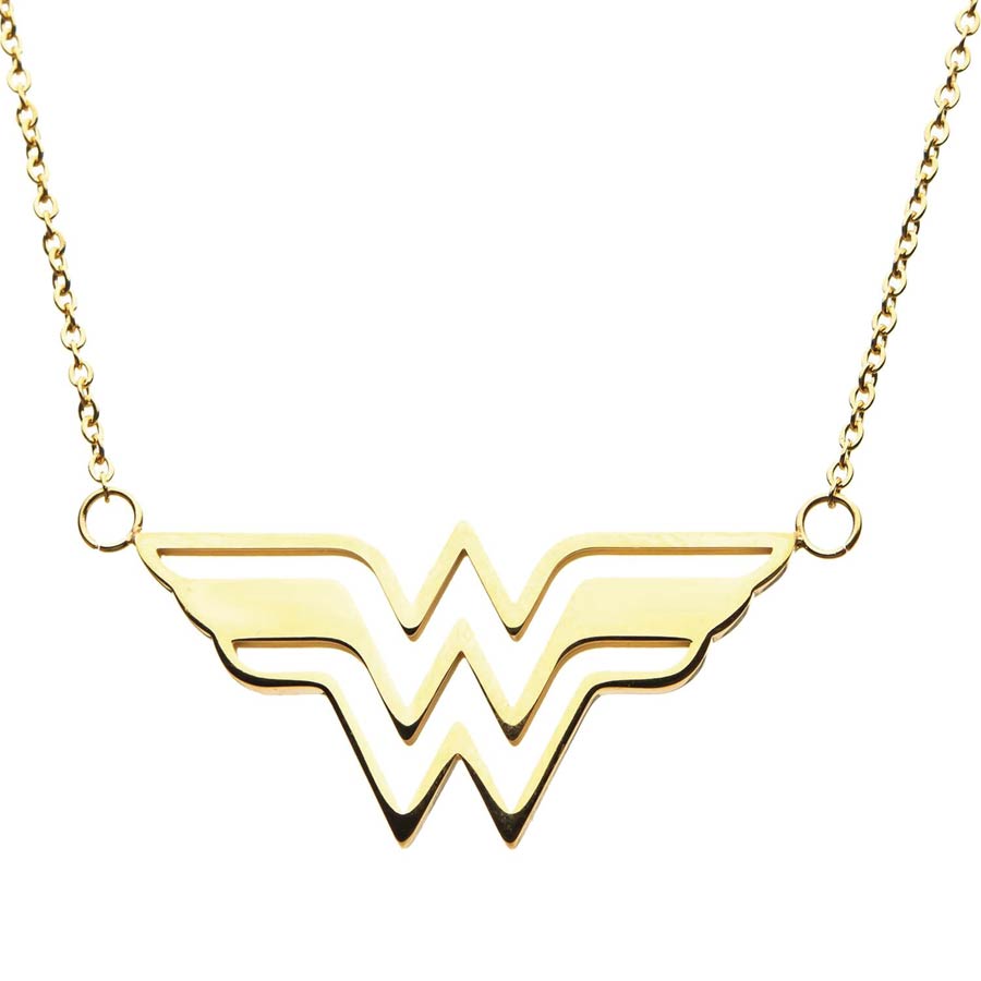 Wonder Woman Gold Logo Necklace