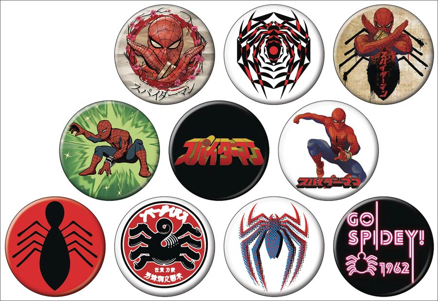 Japanese Spider-Man Button 144-Piece Display