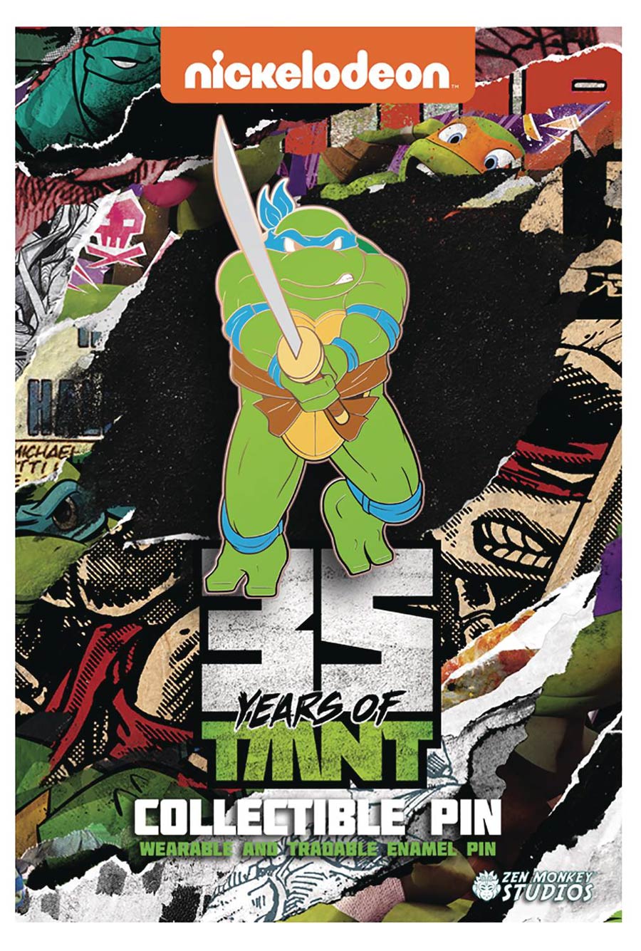 Teenage Mutant Ninja Turtles 35th Anniversary Limited Leaping Pin - Leonardo