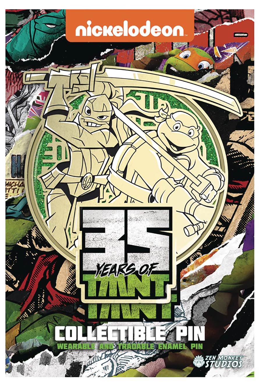 Teenage Mutant Ninja Turtles 35th Anniversary Old Meets New Pin - Leonardo