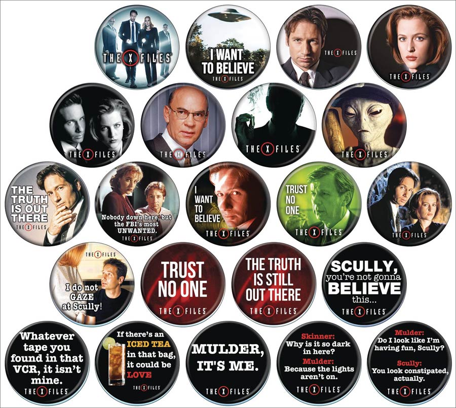X-Files Button 144-Piece Display