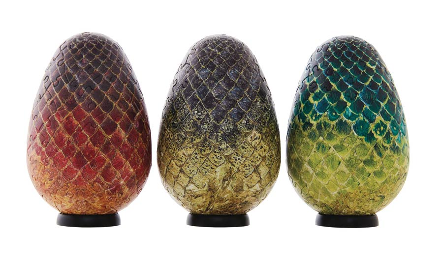 4D Game Of Thrones Dragon Egg 3-Piece Puzzle Set