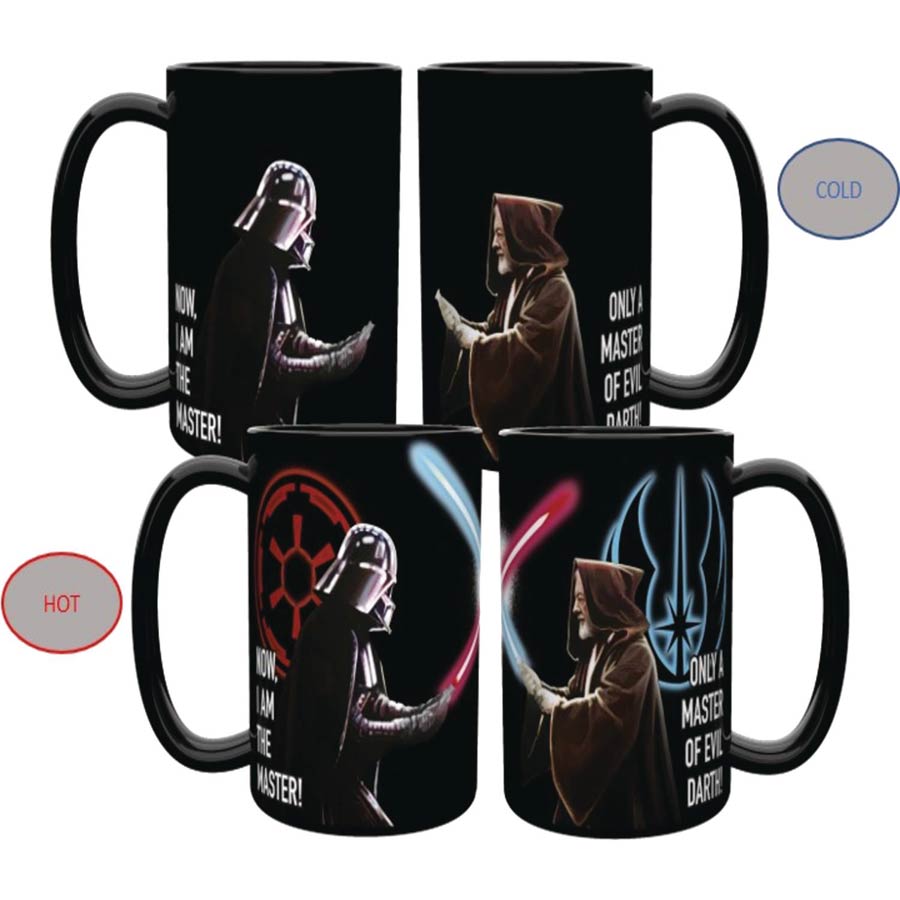 Star Wars Color Changing Vader vs Kenobi Ceramic Mug