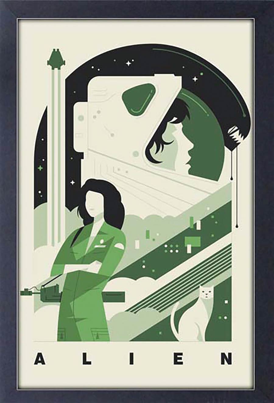 Alien Ripley Minimal Poster 11x17 Framed Print