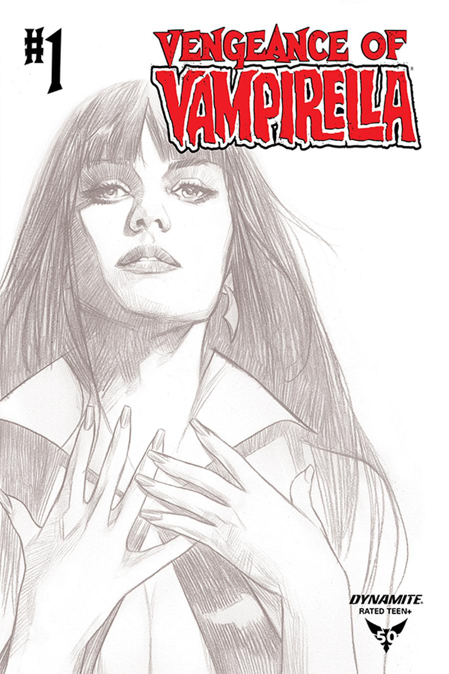 Vengeance Of Vampirella Vol 2 #1 Cover J Incentive Ben Oliver Black & White Cover