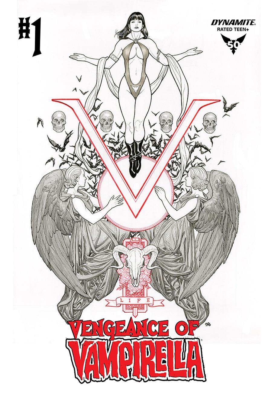Vengeance Of Vampirella Vol 2 #1 Cover O Incentive Frank Cho Black & White Cover