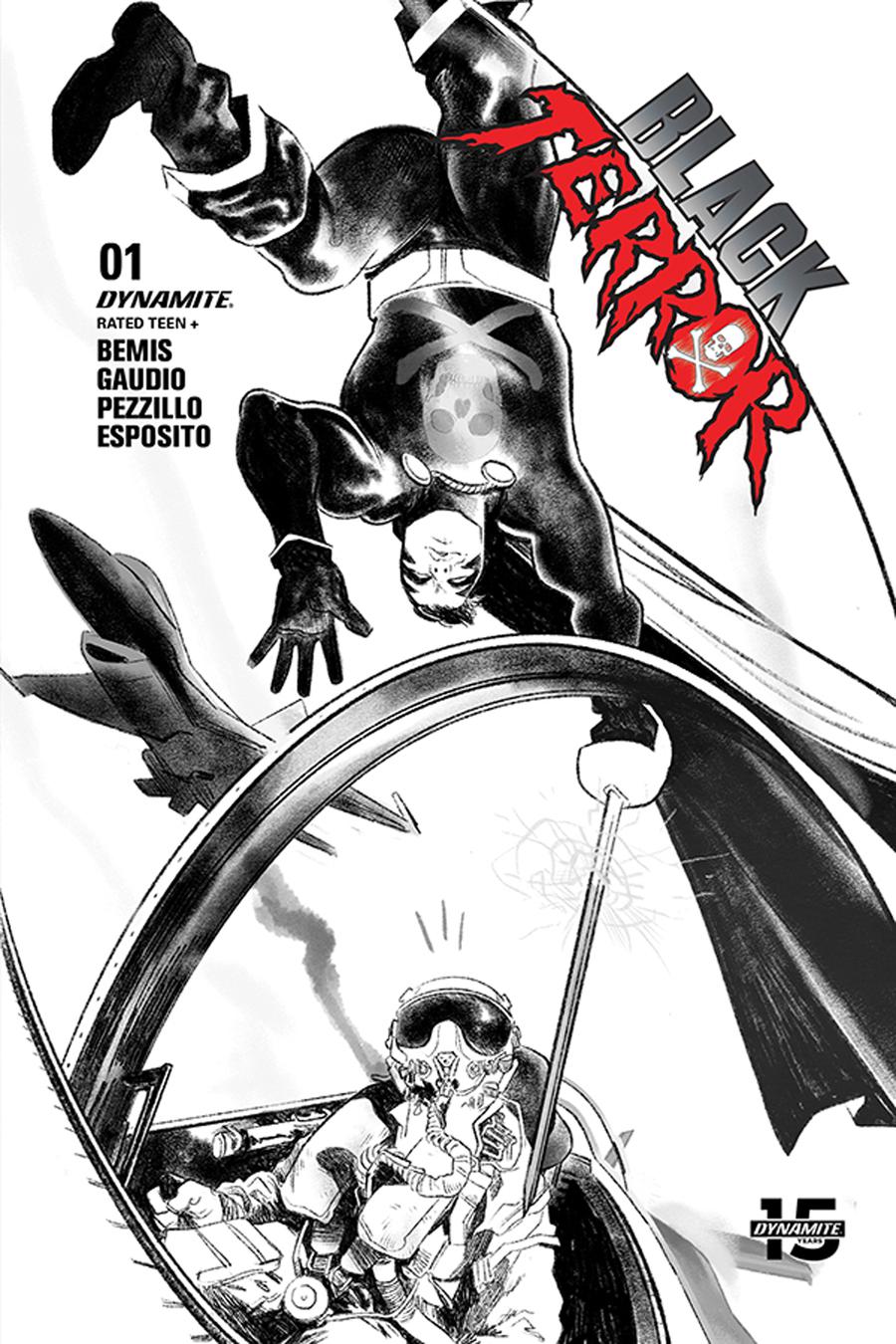 Black Terror Vol 4 #1 Cover K Incentive Erica Henderson Black & White Cover