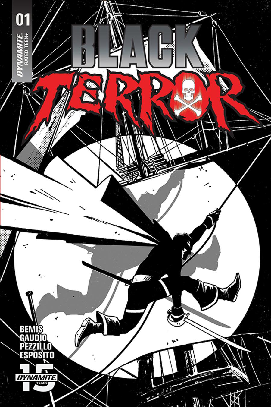 Black Terror Vol 4 #1 Cover L Incentive Jorge Fornes Black & White Cover