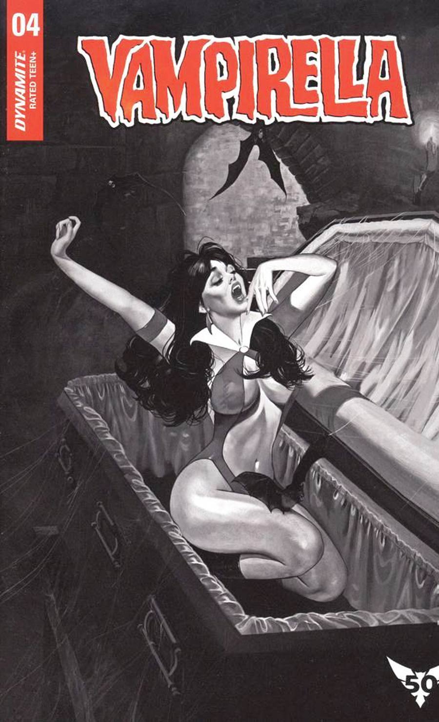 Vampirella Vol 8 #4 Cover I Incentive Fay Dalton Black & White Cover