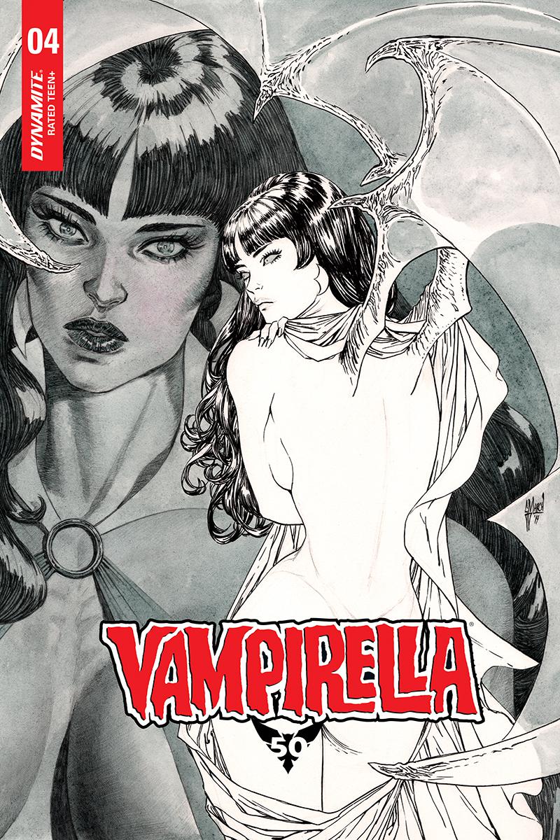 Vampirella Vol 8 #4 Cover M Incentive Guillem March Black & White Cover