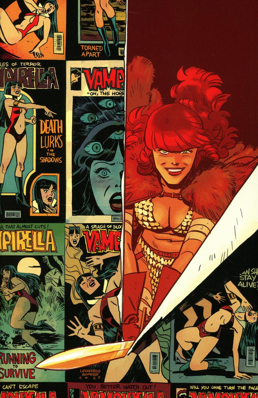 Vampirella Red Sonja #2 Cover I Incentive Leonardo Romero & Jordie Bellaire Color Virgin Cover