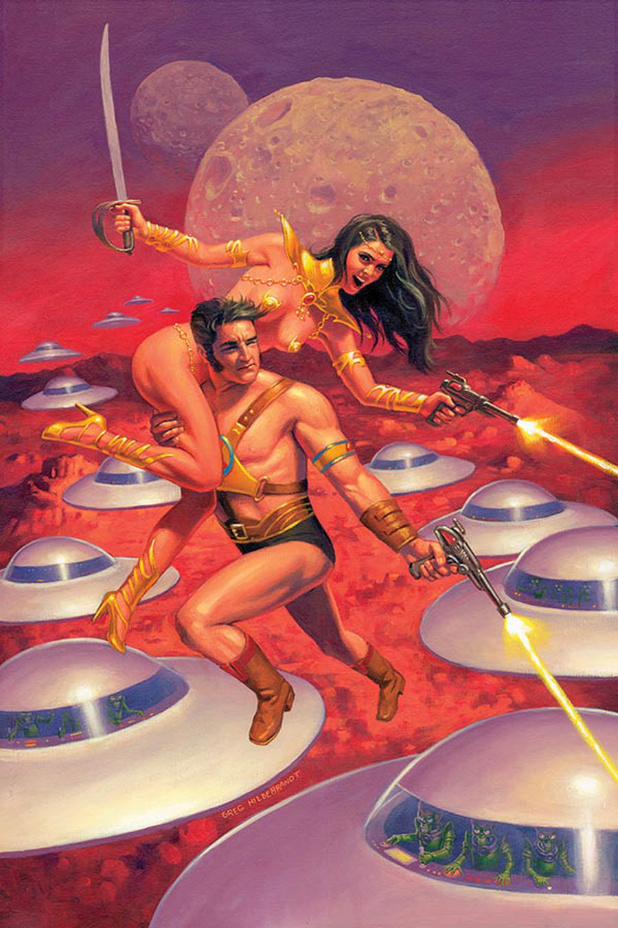 Warlord Of Mars Attacks #5 Cover H Incentive Greg Hildebrandt Virgin Cover