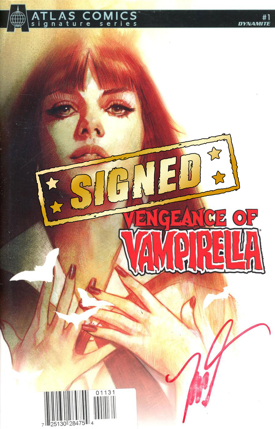 Vengeance Of Vampirella Vol 2 #1 Cover X Atlas Comics Signature Series Signed By Tom Sniegoski