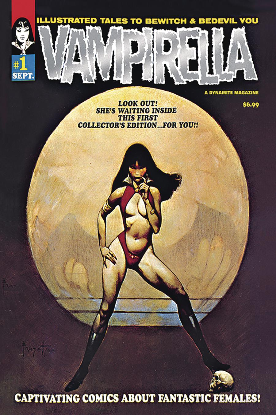 Vampirella Magazine #1 1969 Replica Edition Cover D Limited Platinum Foil Cover