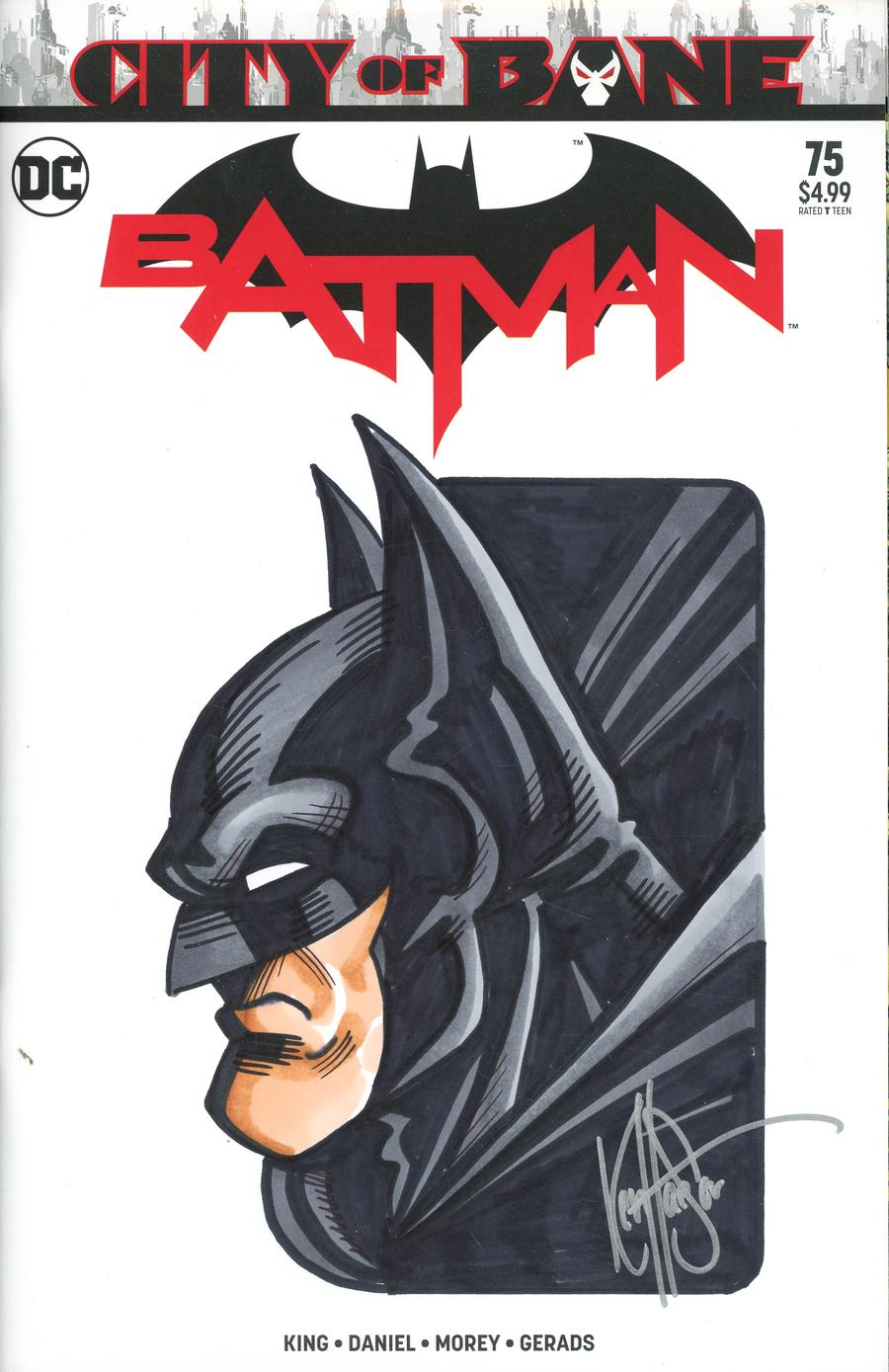 Batman Vol 3 #75 Cover F DF Signed & Remarked By Ken Haeser
