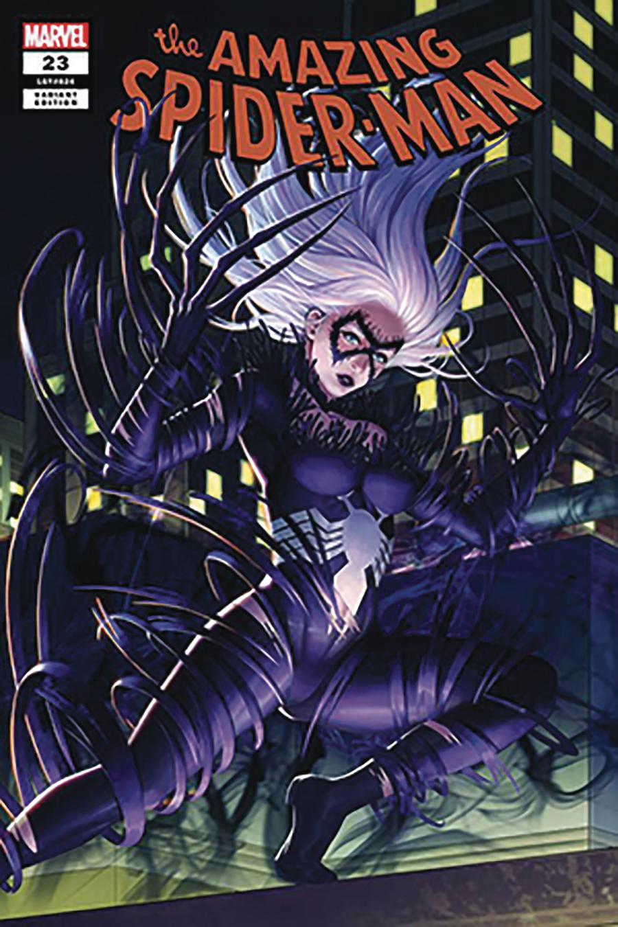 Amazing Spider-Man Vol 5 #23 Cover E DF Comicxposure Exclusive Woo Dae Shim Venomized Black Cat Variant Cover
