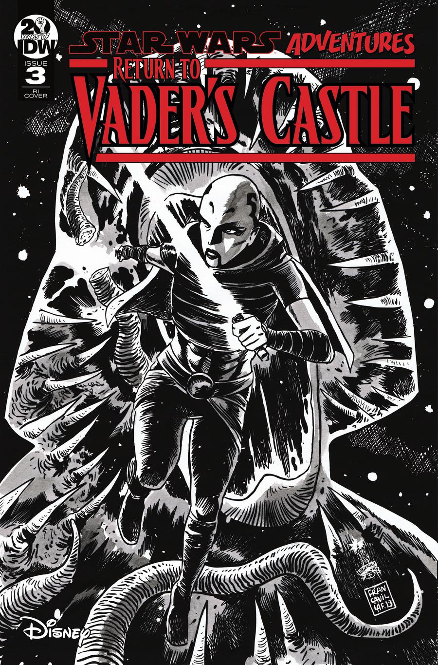 Star Wars Adventures Return To Vaders Castle #3 Cover C Incentive Francesco Francavilla Black & White Cover