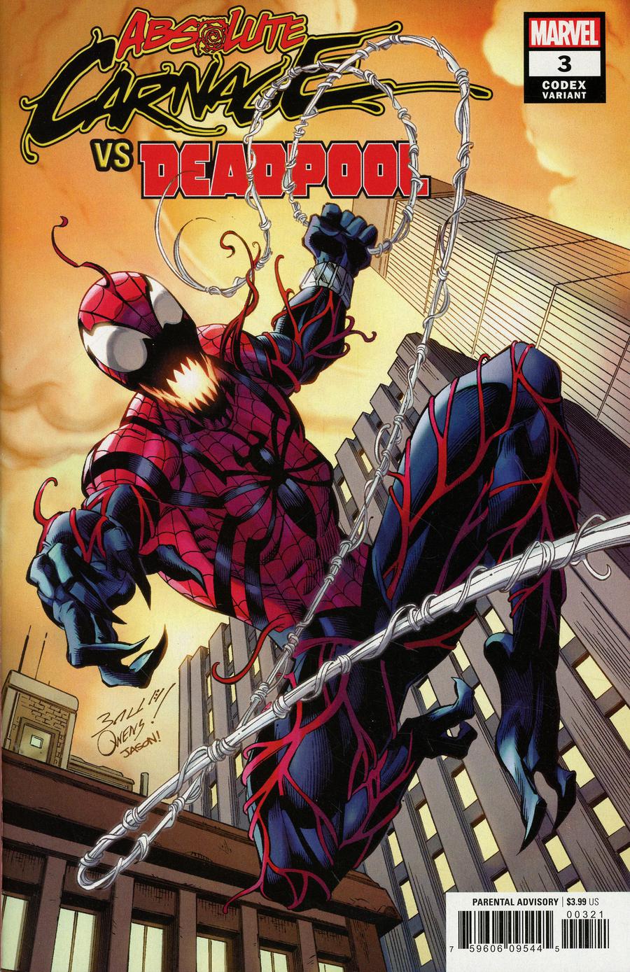 Absolute Carnage vs Deadpool #3 Cover C Incentive Mark Bagley Codex Variant Cover