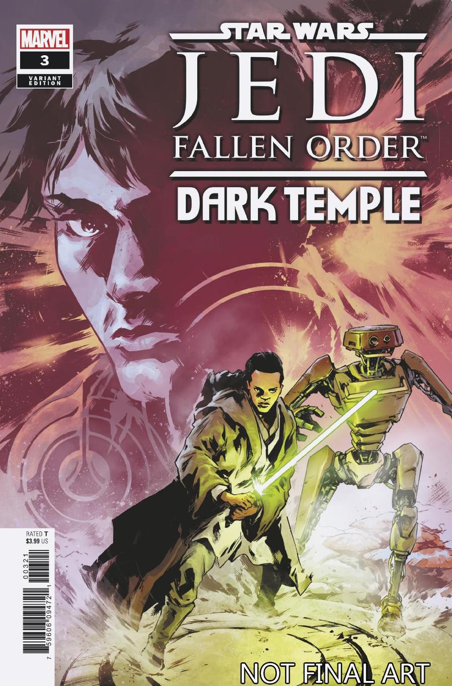 Star Wars Jedi Fallen Order Dark Temple #3 Cover B Incentive Paolo Villanelli Variant Cover