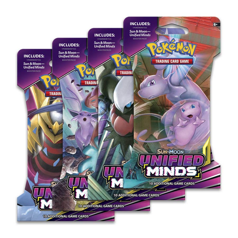 POKEMON TCG SUN & MOON UNIFIED MINDS Sleeved Booster Pack New OUT of PRINT 4 