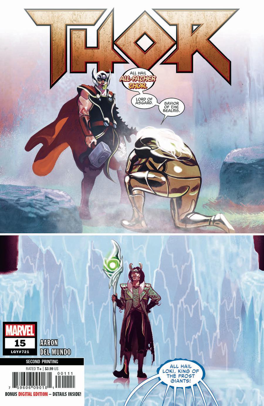Thor Vol 5 #15 Cover C 2nd Ptg Variant Michael Del Mundo Cover (War Of The Realms Epilogue)